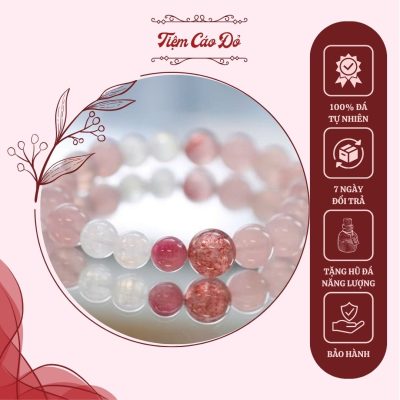 đá thạch anh dâu hồng có tác dụng gì