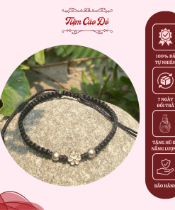 Vòng đan dây hoạt tiết cỏ 4 lá