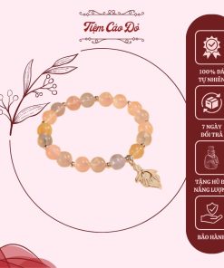 Vòng đá đa sắc phối charm bạc