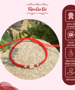 Vòng đan dây hoạ tiết cỏ 4 lá