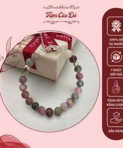 Vòng đá hạt Tourmaline năng lượng